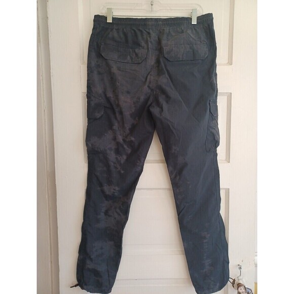 Pacsun navy cargo pants womens M elastic waist joggers Y2K style skate beach - Picture 6 of 12